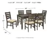 Ashley Furniture D397-425 Rokane - Dining Room Table Set (Set of 7) - Brown