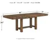 Ashley Furniture D631-45 Moriville - Rectangular Dining Room Extension Table - Grayish Brown