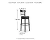 Ashley Furniture D546-630 Ashley Furniture D546-630 Valebeck - Tall UPH Swivel Barstool - Black