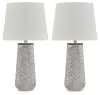 Ashley Furniture L204464 Chaston - Metal Table Lamp (Set of 2) - Antique White