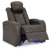 Ashley Furniture 3660213 Fyne-Dyme - Power Recliner/Adj Headrest - Shadow