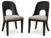 Ashley Furniture D821-01 Rowanbeck - Dining Upholstered Side Chair (Set of 2) - Gray / Black