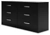 Ashley Furniture EB3392-131 Finch - Six Drawer Dresser - Black