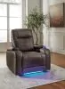 Ashley Furniture 1610413 Schooner Rocks - Power Recliner / Adj Headrest - Umber