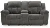 Ashley Furniture 3740694 Ashley Furniture 3740694 Frohn - Dbl Reclining Loveseat with Console - Graphite