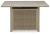 Ashley Furniture PCP690-772 Cliff Trails - Square Fire Pit Table - Beige