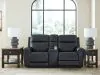 Ashley Furniture PCU1090218 Ashley Furniture PCU1090218 5Z-Comfort - Power Reclining Loveseat / Console / Adjustable Headrest - Onyx