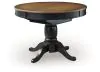 Ashley Furniture PCD619-48 Clorazi - Oval Dining Room Butterfly Extension Table - Black / Brown