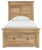 Ashley Furniture PCB1170B22 Ashley Furniture PCB1170B22 Makidern - Twin Panel Storage Bed With Storage Footboard - Tan