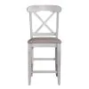 Liberty Furniture 303W-B300124 Ocean Isle - Upholstered X Back Counter Chair - Antique White