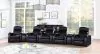CoasterEssence 600001-S5B Cyrus - 7 Piece Upholstered Home Theater Seating - Black