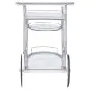 CoasterEveryday 910076 Sarandon - 3-Tier Glass Shelf Metal Bar Cart - Chrome