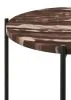 CoasterEssence 936010 Latifa - Round Marble Top Accent Side Table - Red And Black