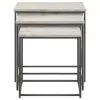 CoasterElevations 936016 Medora - 3 Piece Marble Top Nesting Table Set - White