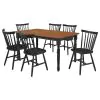 Coaster Fine Furniture 183041-S7 Hollyoak - 7 Piece Rectangular Dining Set - Walnut And Black