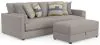 Jackson Furniture Industries 2405/36/37/77/3-18 Jackson Furniture Industries 2405/36/37/77/3-18 Trevor - 2 Piece Extra Deep Oversized Sofa With 1 Included Storage Cocktail Ottoman - Nickel