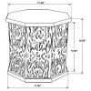 Coaster Fine Furniture 931148 Torres - Octagonal Solid Mango Wood Side Table - Natural Brown