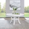Coaster Fine Furniture 109330 Judd - Round Dining Wood Table With Shelf - Pearl White