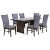 Coaster Fine Furniture 193591-S7 Sherwood - 7 Piece Rectangular Dining Table Set - Brown / Dark Gray