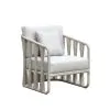 Intercon AX-CH-3027C-WHT-C Alexa - Outdoor Seating Chair With Pillow - White