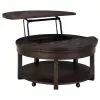Liberty Furniture 811-OT1010 Weston - Round Lift Top Cocktail Table - Peppercorn