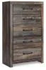 Ashley Furniture B211-46 Drystan - Five Drawer Chest - Brown / Beige