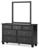 Ashley Furniture B687B1 Lanolee - Dresser And Mirror - Black