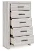Ashley Furniture B3788-46 Cayboni - Five Drawer Chest - Whitewash