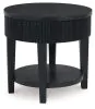 Ashley Furniture T551-6 Marstream - Round End Table - Black