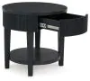 Ashley Furniture T551-6 Marstream - Round End Table - Black