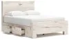 Ashley Furniture B2310B6 Ashley Furniture B2310B6 Lawroy - Queen Panel Bed With Under Bed Storage - Light Natural