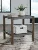 Ashley Furniture T669-3 Kallenny - Rectangular End Table - Brown / Gray