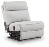 Ashley Furniture PC98802S39 Ashley Furniture PC98802S39 Social Pointe - 5-Piece Power Reclining Sectional With Storage Consoles And Power Armless Recliner - Pearl / Ash
