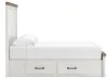 Ashley Furniture B4615B16 Savonport - Queen Panel Storage Bed With Storage Footboard And 2 Under Bed Storage Units - White / Brown