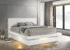 CoasterEssence 202990Q Jessica - Queen Platform Bed With Rail Seating - White