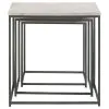CoasterElevations 936016 Medora - 3 Piece Marble Top Nesting Table Set - White