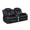 New Classic U1769V-25P2-BLK New Classic U1769V-25P2-BLK Orion II - Console Loveseat With Power Headrest & Footrest - Black