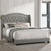 Intercon UB-BR-RHYQEN-SMK-C Intercon UB-BR-RHYQEN-SMK-C Rhyan - Upholstered Queen Bed - Smoke Finish