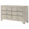 Coaster Fine Furniture 225063 Trenton - 6-Drawer Bedroom Dresser - Rustic Cream