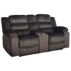New Classic U1816-25-BRN New Classic U1816-25-BRN Willow - Console Loveseat With Dual Recliners - Brown
