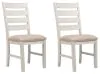 Ashley Furniture D394-01 Skempton - Dining UPH Side Chair (Set of 2) - White