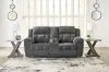 Ashley Furniture 3740694 Ashley Furniture 3740694 Frohn - Dbl Reclining Loveseat with Console - Graphite