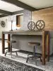 Ashley Furniture D440/52/024(2) Torjin - 3 Pc. - Long Counter Table, 2 Stools - Dark Brown
