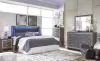 Ashley Furniture B214/31/36/46/58/B100-66 Ashley Furniture B214/31/36/46/58/B100-66 Lodanna - 5 Pc. - Dresser, Mirror, Chest, King Upholstered Panel Headboard with Bolt on Bed Frame - Gray