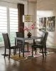 Ashley Furniture D250/25/02(4) Ashley Furniture D250/25/02(4) Kimonte - 5 Pc. - Dining Room Table, 4 Upholstered Side Chairs - Dark Brown