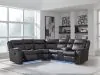Ashley Furniture PC13001S1 Sultan Meadow - 2-Piece Reclining Sectional - Carbon