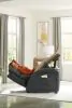 Jackson Furniture Industries 7647957-1273/58-3073/58 Reliever - Leather Power Headrest Power Lay Flat Reclining With CR3 Massage / Zero Gravity - Gunmetal