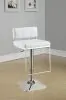 CoasterEssence 100193 Alameda - Adjustable Bar Stool - White And Chrome