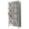 CoasterElevations 953375 Mckellen - 2 Door Wood Trellis Tall Cabinet - Distressed White