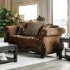Furniture of America SM6430-LV Tilde - Loveseat - Brown / Dark Walnut